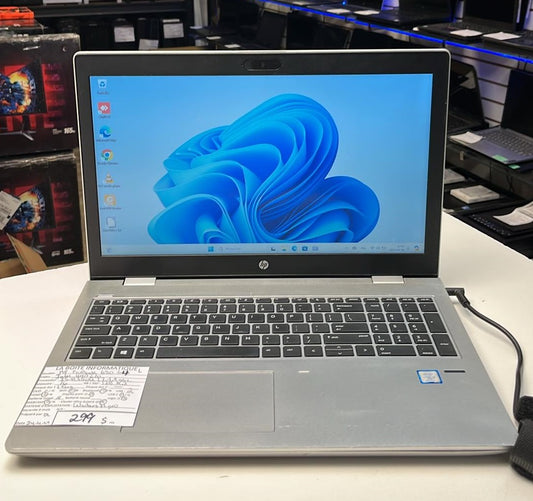 Laptop HP ProBook 650 G4 i5-8350u 16Go SSD 128Go M.2 HDD 1TB 15,6po HDMI garantie 6 mois + tx