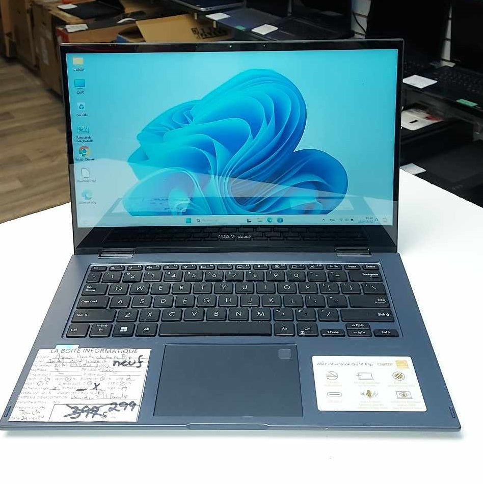 [NEUF] Laptop ASUS VivoBook Go 14 Flip Intel N4500 Touch 4Go Ram SSD 120Go 14po HDMI