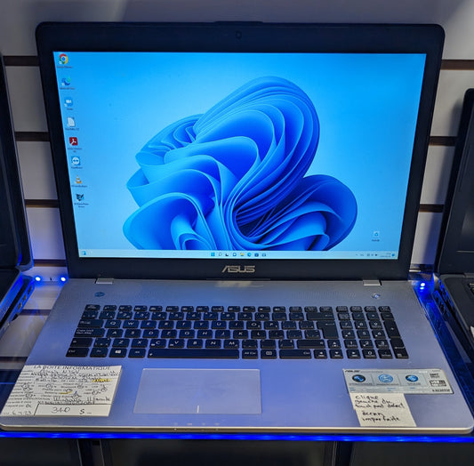 Laptop ASUS N76V BATTERIE ET SSD NEUFS i7-3630QM 2,4GHz 512GB 16GB 17,3po GT 650M garantie 6 mois + tx