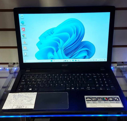 Laptop Acer Aspire E5-575-5476 i5-7200U 2,5GHz 16Go 128Go M.2 HDD 1TB 15,6po HDMI garantie 6 mois + tx