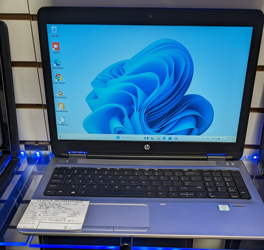 Laptop HP ProBook 650 G2 15,6po i5-6300U 2,5GHz 8Go SSD 256Go garantie 6 mois + tx