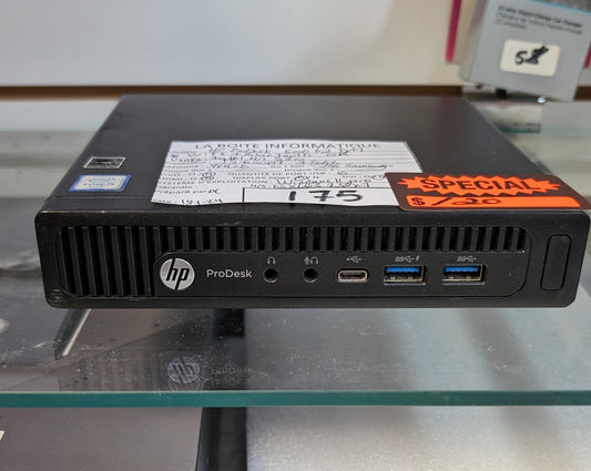 Micro Desktop HP ProDesk 600 G2 i5-6500T 2,5GHz 8Go SSD 256Go Mini-PC