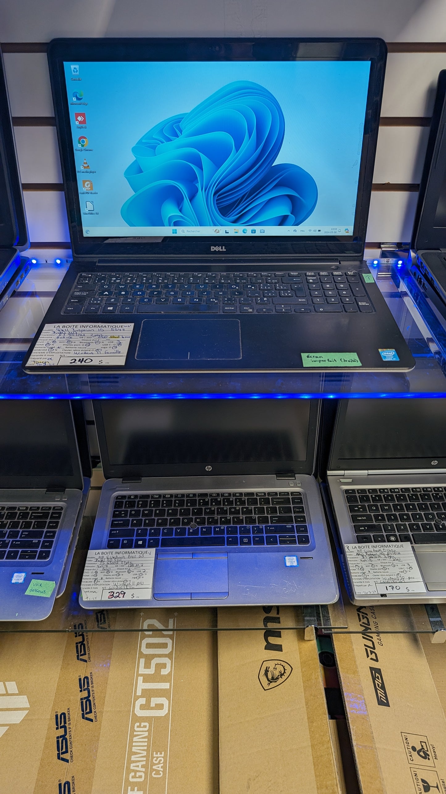 Laptop Dell Inspiron 15 5547 SSD NEUF 240Go i7-4510U 2,0GHz 16Go Ram Touch Screen 15,6po HDMI garantie 6 mois + tx