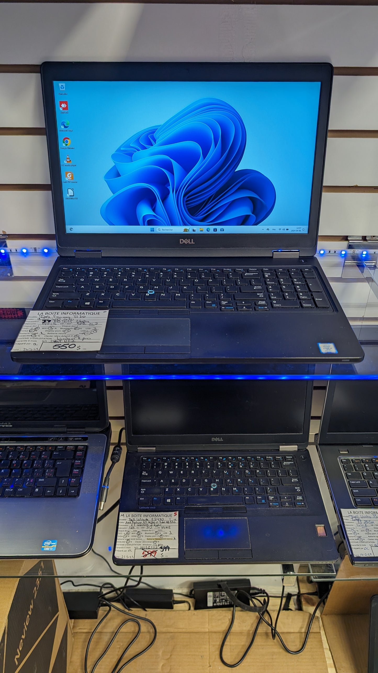 Laptop Dell Precision 3530 i7-8850H 2,6GHz 16Go SSD 512Go M.2 15,6po HDMI garantie 6 mois + tx