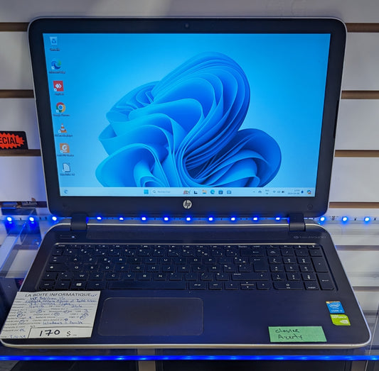 Laptop HP Pavilion 15 i3-5010u 2,1GHz 8Go SSD 256Go DVD 15,6po HDMI 830M garantie 6 mois + tx
