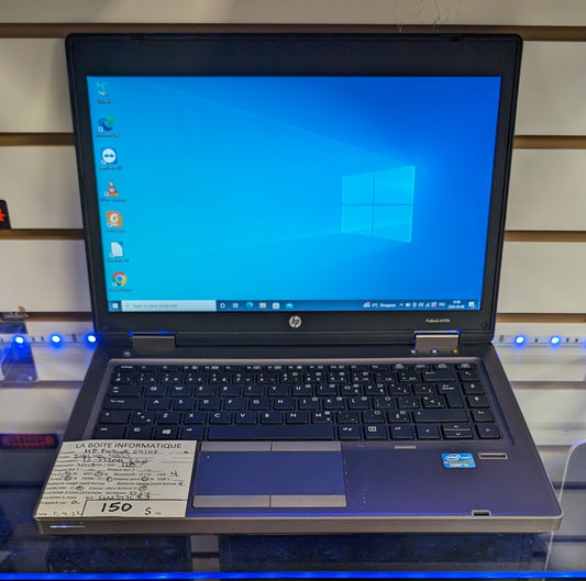 Laptop HP ProBook 6470b BATTERIE NEUVE i5-3320M 2,6GHz 8Go SSD 128Go 14po DVD Win10 garantie 6 mois + tx