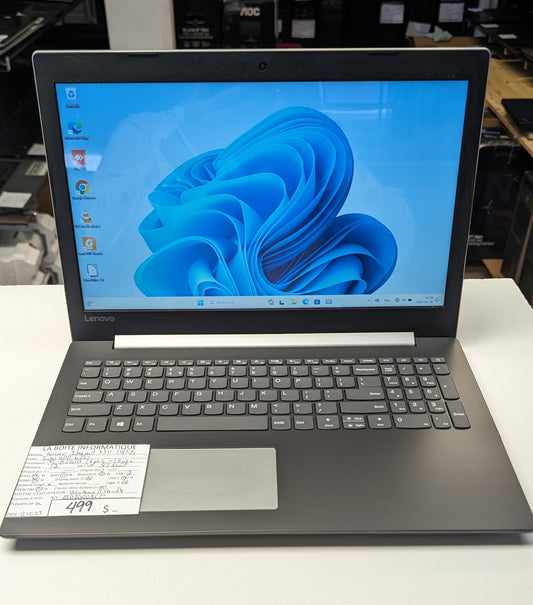 Laptop Lenovo Ideapad 330-15IKB i5-8250u 1,6ghz 12Go SSD Neuf 512Go 15,6po HDMI garantie 6 mois + tx